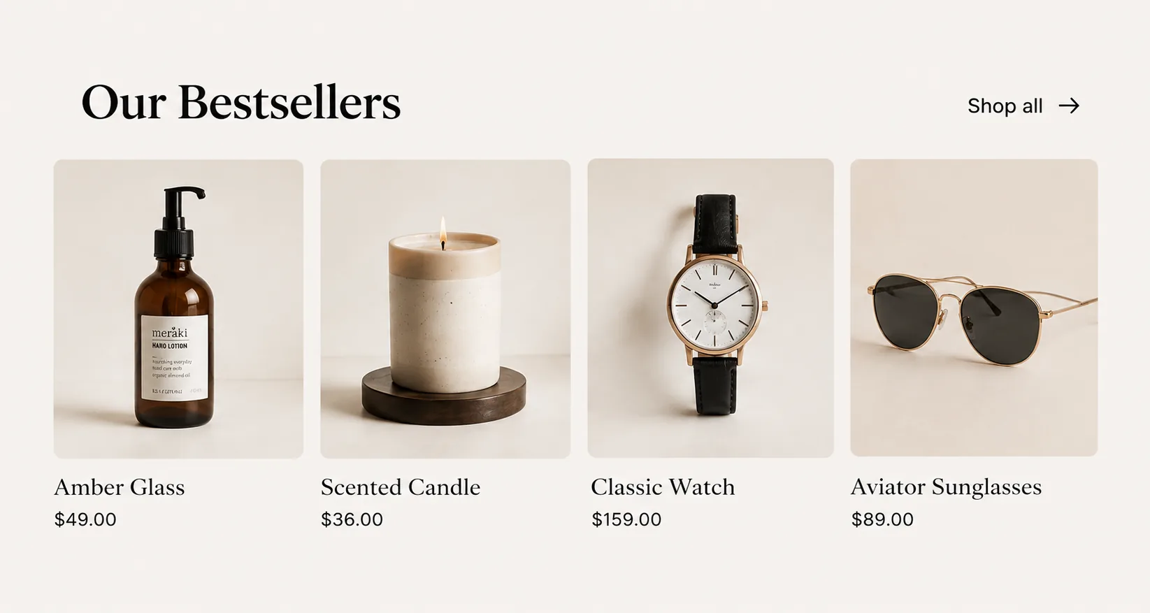 Prestige Shopify Theme Demo featured products section